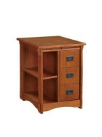 Mission Oak" Magazine Cabinet Table